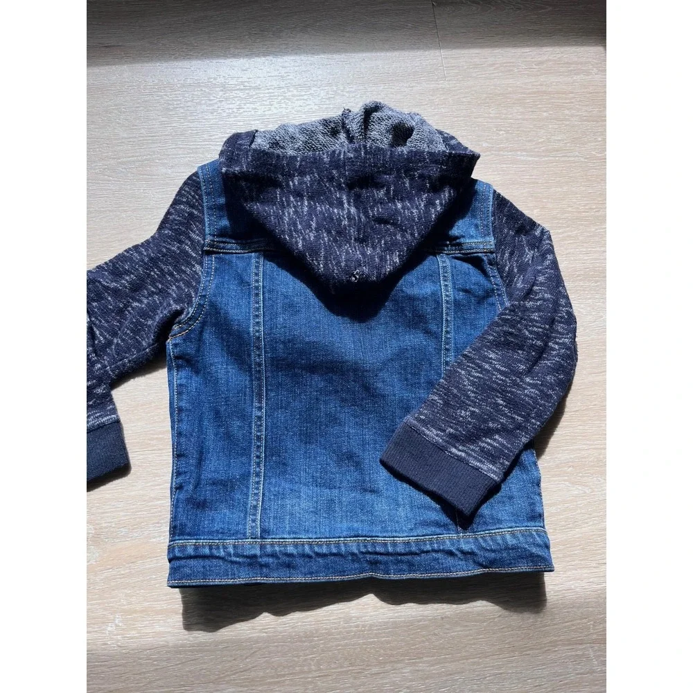 Genuine Kids from OshKosh Jacket Boys 4T Blue Denim Hooded Long Sleeve Winter